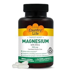 Country Life, Target-Mins, Magnesium Caps, 300 mg, 60 Vegetarian ...