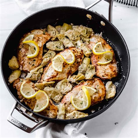 Creamy Lemon Artichoke Chicken - Delicious Little Bites