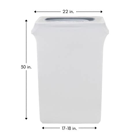 Spandex (Slim Jim) 23 Gallon Trash Can Cover in White