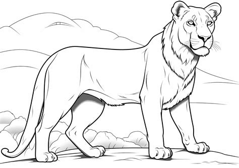 Lioness Coloring Pages ️ (100%) Free Coloring Pages