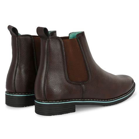 NOAK HANDCRAFTED BROWN FINE MILD GRAIN VEGAN LEATHER CHELSEA BOOT