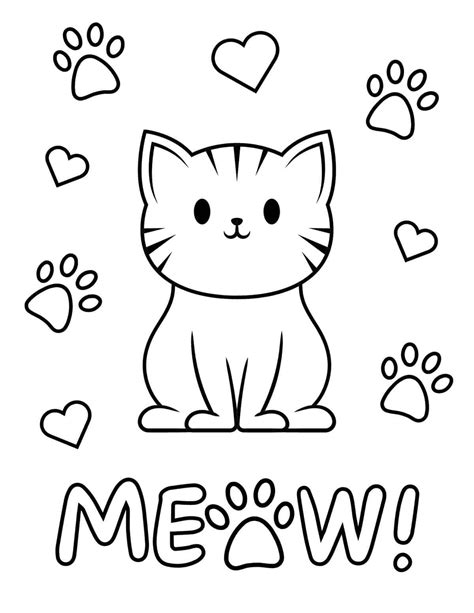 30 Free Printable Cat Coloring Pages | Hello kitty colouring pages, Cat ...