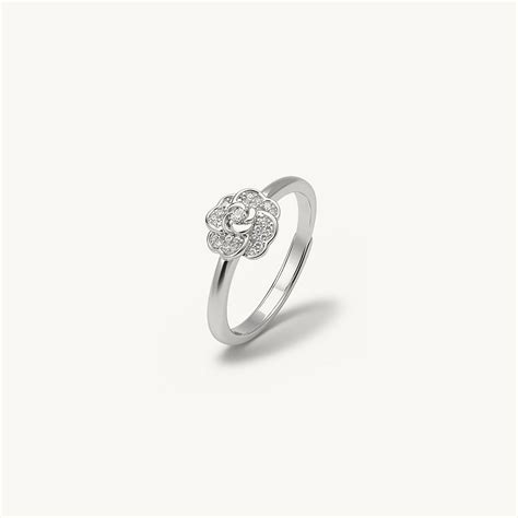 Floral Solitaire 925 Sterling Silver Ring – PALMONAS