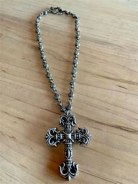 Chrome Hearts Cross With Veil Pendant Necklace 'Silver' at Joseph Shupe ...
