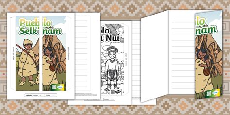 Plegable de Escritura: Pueblo Selk'nam