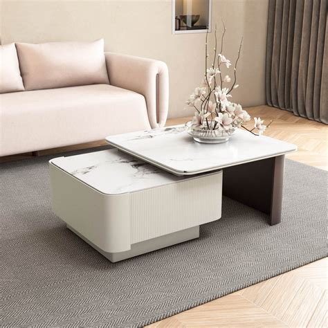 Glossa Center Table (White & Grey) – Nilkamal Homes