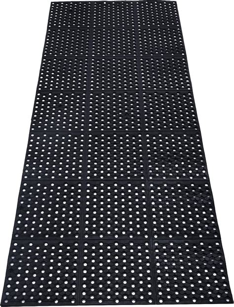Amazon.com: tonchean Rubber Floor Mat with Drainage Holes 83x36x0.4in ...