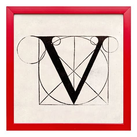 Architectural Letter V from De Divina Proportione by Leonardo da Vinci ...