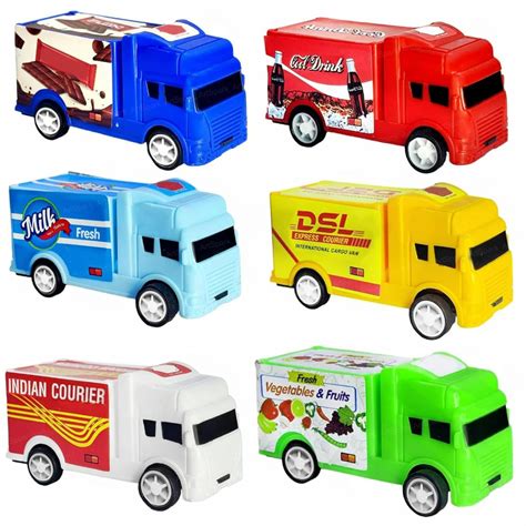 ArtSpark Pull Back Vehicle Toy Set for Kids – 6 Pcs Cartoon Van & Car ...