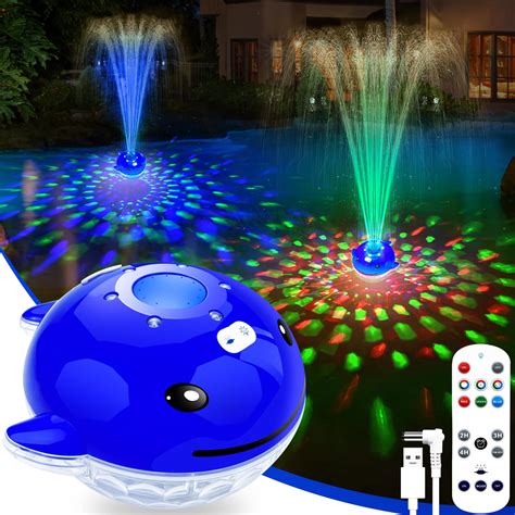 Amazon.com: ChlorStar Floating Pool Fountain with Remote, Whale Pool ...