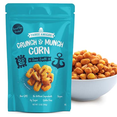 Amazon.com: Three Amigos Corn Nuts Suger Free, 100% Vagan, Peanut Free ...