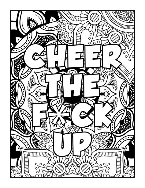 Free Printable Coloring Pages For Adults Swear Words Adult Swear