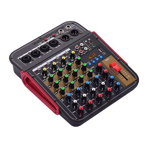 Buy ammoon TM4 Digital 4-Channel Audio Mixer Mixing Console Built-in ...