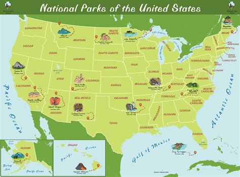 Printable Us National Parks Map