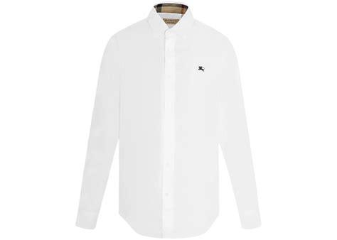 Burberry Stretch Cotton Poplin Shirt White Price in India | Culture Circle