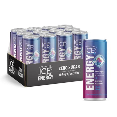Amazon.com : Sparkling Ice +Energy Berry Blast 12Pk. Energy Drinks with ...