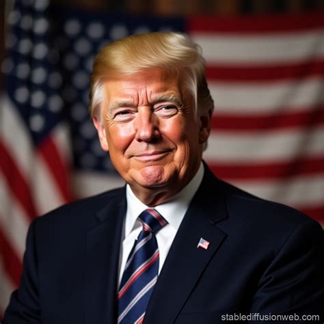 Portrait of the Man with an American Background | Stable Diffusion Online