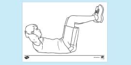High Knees exercise Colouring Sheet | Colouring Sheet
