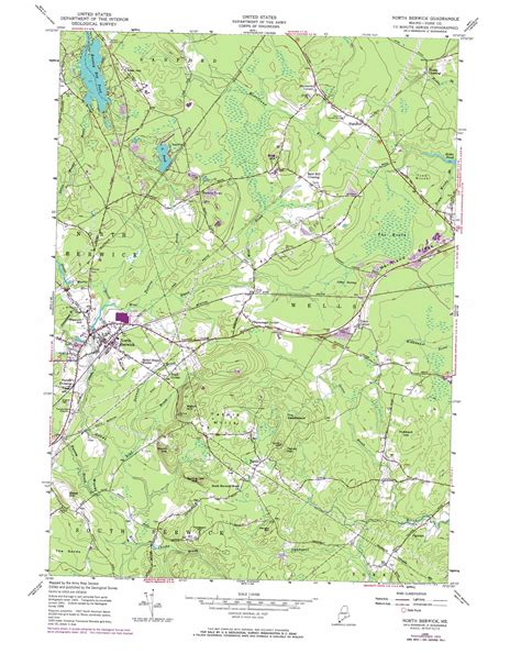 North Berwick topographic map 1:24,000 scale, Maine