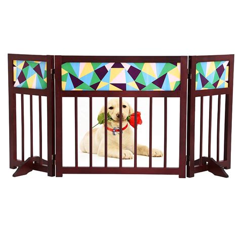 Freestanding Wooden Pet Gate, Safety Gate For Indoor Home & Office ...