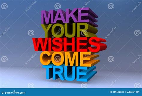 Make Your Wishes Come True on Blue Stock Illustration - Illustration of action, gratitude: 349662810