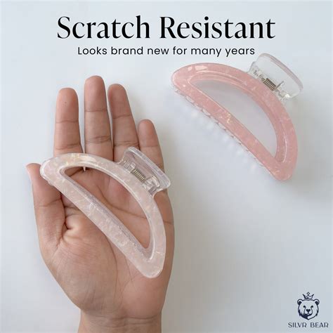 Unbreakable Hair Claw Clips - Marble Moon Clutchers - Peach & Nude ...