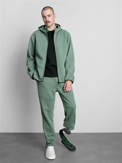 Mens Green Adaptive Zip-Up Hoodie | Primark