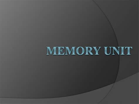 Memory Unit Example 的图像结果