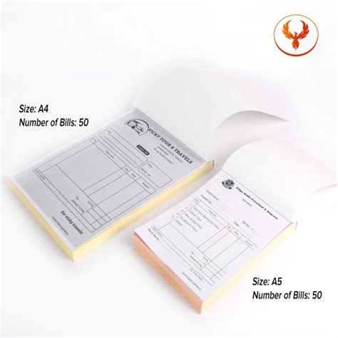 Customised Bill Books - phoenixprint