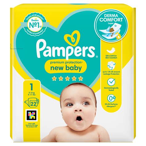 Pampers New Baby Size 1 Nappies (22 Piece) - Storefront EN