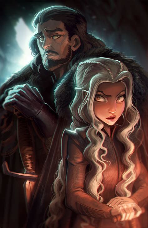 Daenerys Targaryen And Jon Snow Art