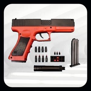 GEX Shooting Toy Gun for Kids Soft Bullet, Silencer, Cartridge Blaster ...