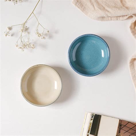 Glazed Ceramic Beige Dip Bowl 50 ml Online - Premium Dip Bowl | Nestasia
