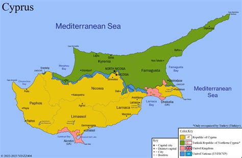 Language Cyprus Map