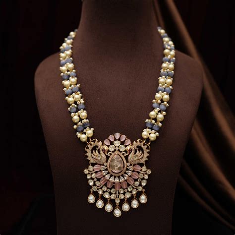 Kundan Long Necklace & Polki Long Necklace for Women
