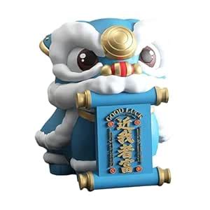 Buy BNF®Lion Dance Statue Resin Figurine Crafts Chinese for Office ...
