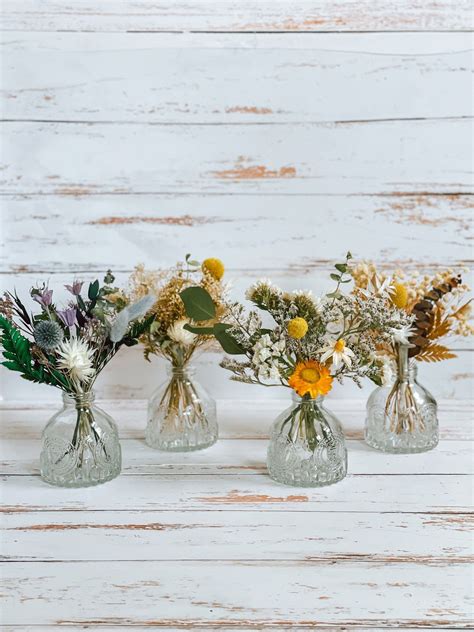 Bohemian Mini Dried Flower Arrangement, Mini Preserved Florals ...