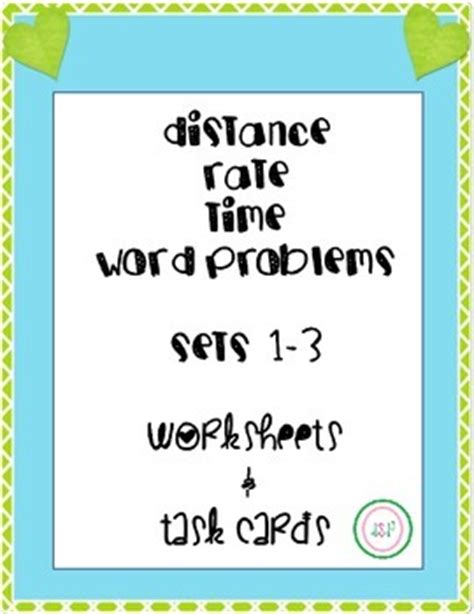 Image result for Distance Rate Time Worksheet