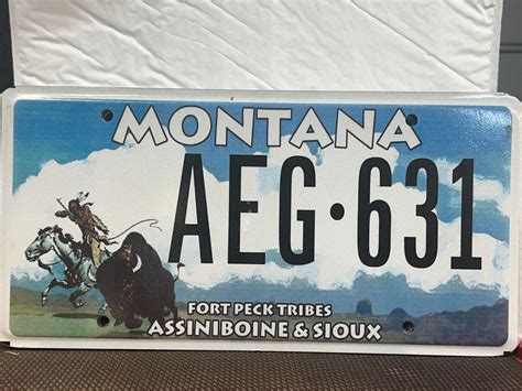 FORT PECK TRIBES ASSINIBOINE & SIOUX MONTANA LICENSE PLATE | #4639274624