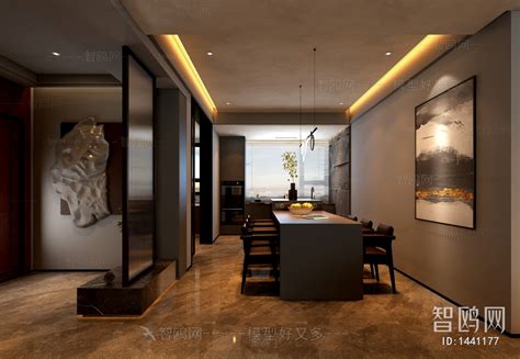 Modern Wabisabi Style A Living Room 3D Model Download - Model ID.233899127 | 1miba