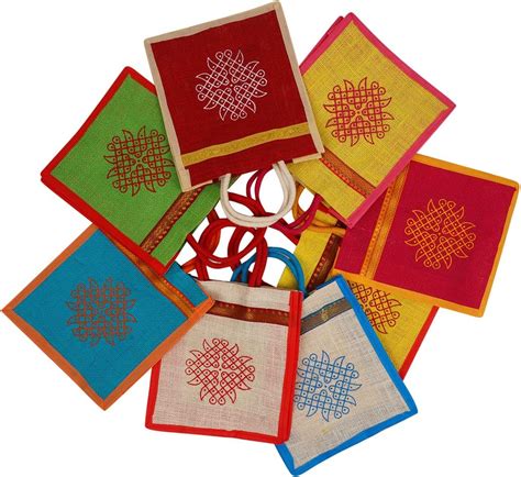 Jamscart Gift Canvas bag for, 10 Inch (L) x 4 Inch (B) x 8 Inch (H),5 ...