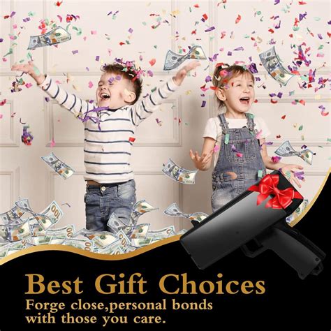 Buy Sopu Black Money Gun Make it Rain Paper Playing Spary Money Toy Gun ...