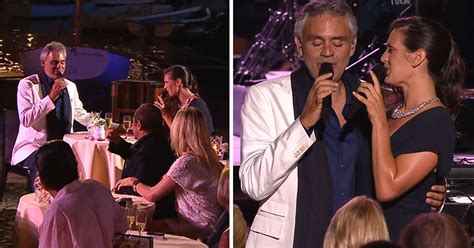 Andrea Bocelli & His Wife Share The Stage For A Romantic Duet