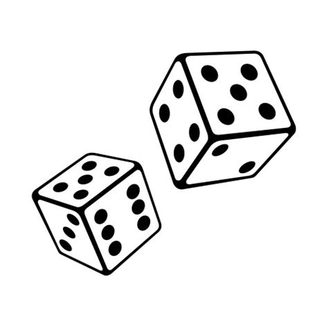 Dice Black and White Vector Images (over 22,000)