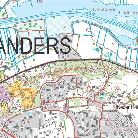 Randers NV (1:50,000 scale) Map by Kortforsyningen | Avenza Maps