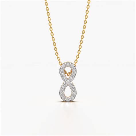 Minimal Vertical Infinity Necklace for Women in 18K Gold Vermeil