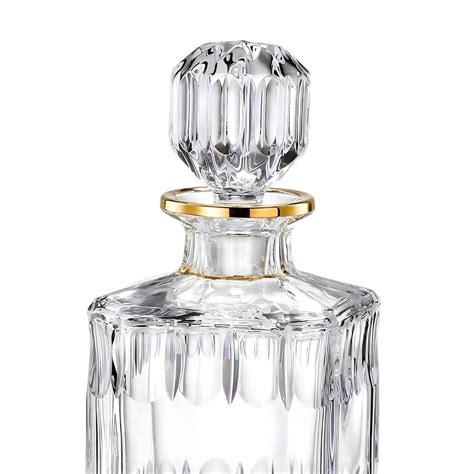 Daisy Line Crystal Whisky Crystal Decanter 800ml with 24K Gold Rim ...