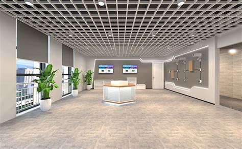 1410平方大型创意办公室装修设计案例效果图_岚禾办公空间设计