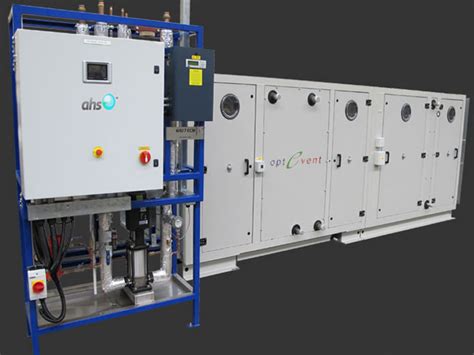 Evaporative humidifier provides cooling to packaged AHU