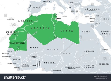 Arab World Map Africa